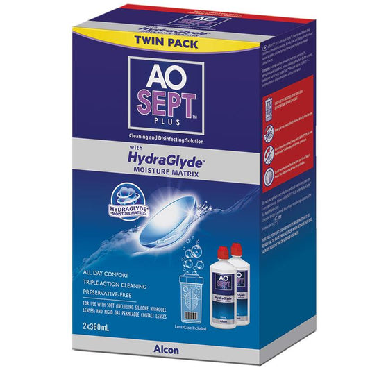 Aosept Plus with HydraGlyde 360ml x 2 - Twin Pack - healthSAVE Little Tree Pharmacy Earlwood