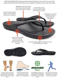 Archline Rebound Orthotic Thongs - Black - healthSAVE Little Tree Pharmacy Earlwood