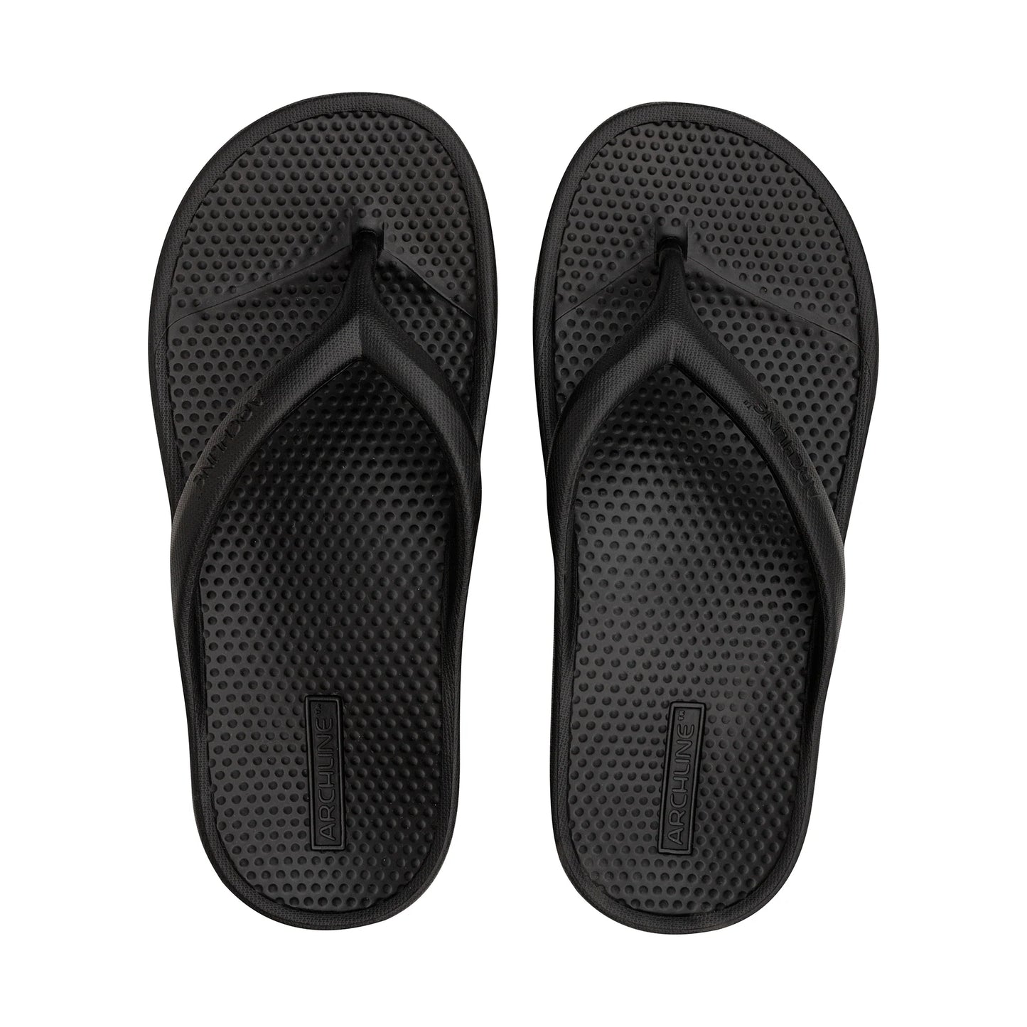 Archline Rebound Orthotic Thongs - Black - healthSAVE Little Tree Pharmacy Earlwood