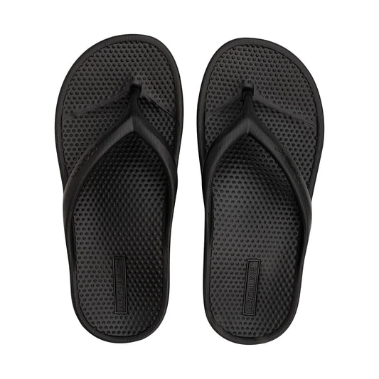 Archline Rebound Orthotic Thongs - Black - healthSAVE Little Tree Pharmacy Earlwood
