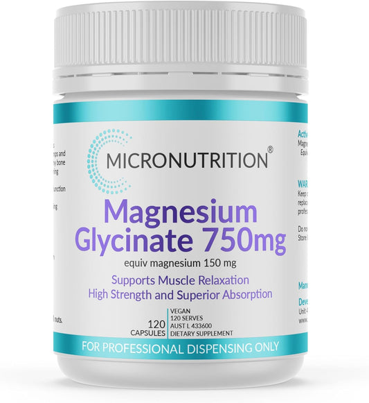 Micronutrition Magnesium Glycinate 750mg 120 Capsules