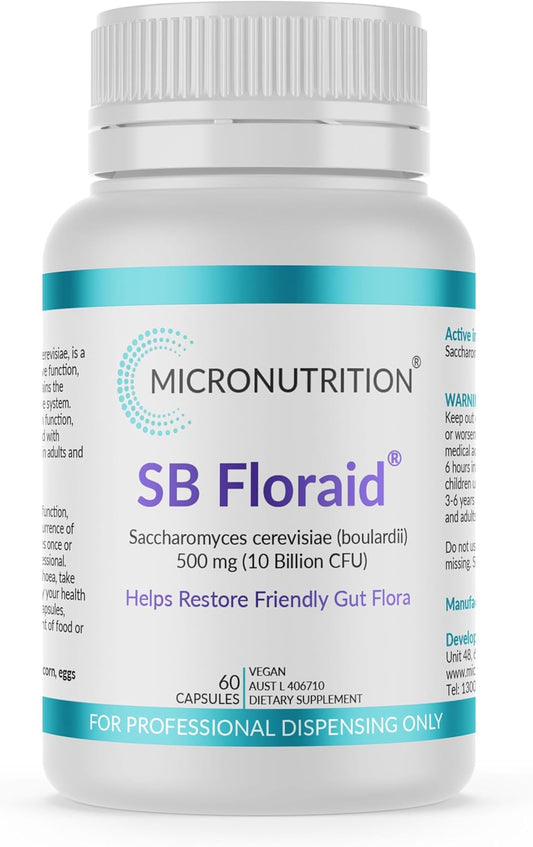 Micronutrition SB Floraid® – Pure Saccharomyces Boulardii for Gut Balance - 60 caps