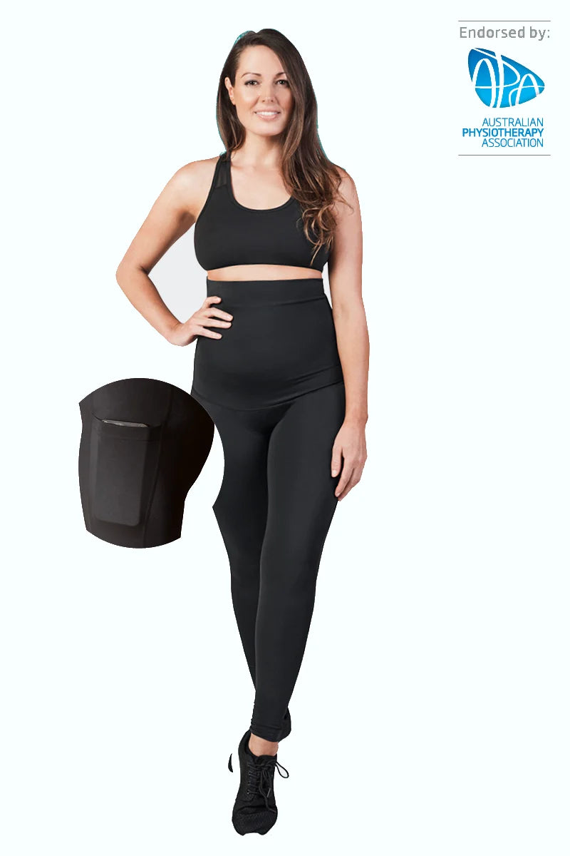 SRC Health Recovery C-SECTION Black Leggings - FREE SHIP