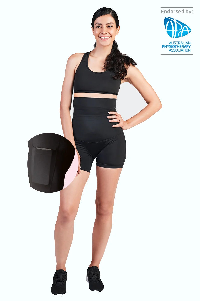 SRC Health Recovery C-Section Mini Shorts Black - FREE SHIP