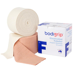 Bodigrip Tubular Support Bandage Size F 100mm X 10m Roll Natural - healthSAVE Little Tree Pharmacy Earlwood