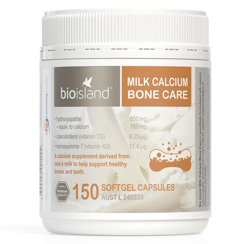 Bio Island Milk Calcium Bone Care 150 Softgel Capsules - healthSAVE Little Tree Pharmacy Earlwood