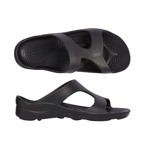 Aussie Soles Indy Arch Support Slides Black - healthSAVE Little Tree Pharmacy Earlwood