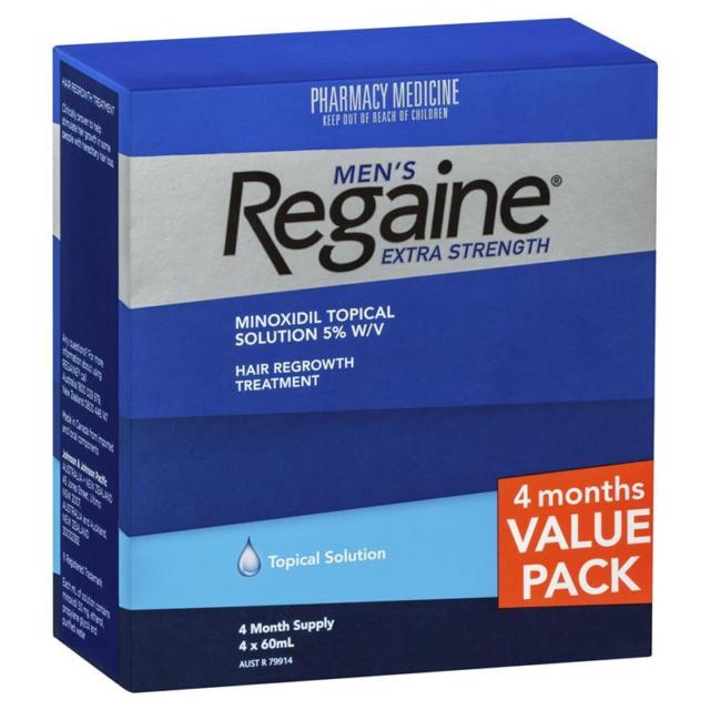 Regaine Men's Solution Extra Strength 4 Months for 3 - healthSAVE Little Tree Pharmacy Earlwood