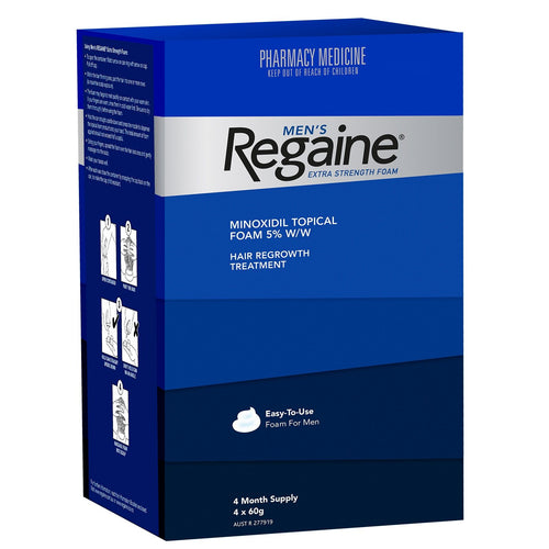 Regaine Men's Extra Strength Foam - 4 x 60g - healthSAVE Little Tree Pharmacy Earlwood